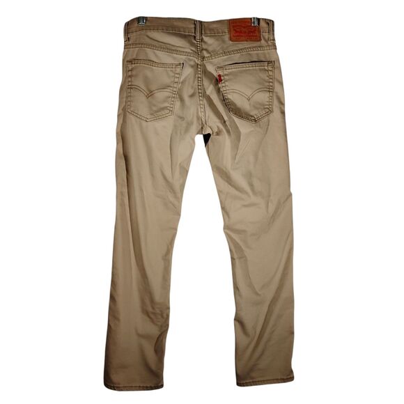 Levi's 513 jeans mens 30x30 beige khaki slim fit straight leg stretch Strauss - Picture 2 of 10